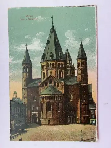 Alte AK Mainz Dom Nordseite um 1920 [aS603]