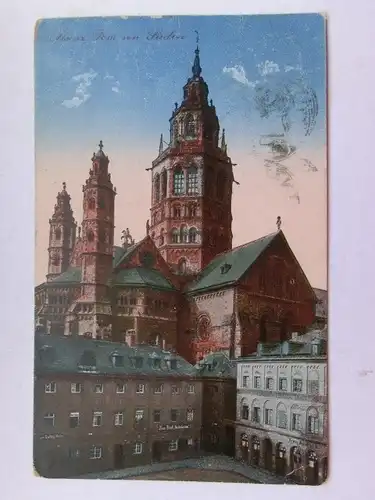 Alte AK Mainz Dom von Süden 1922 [aS604]
