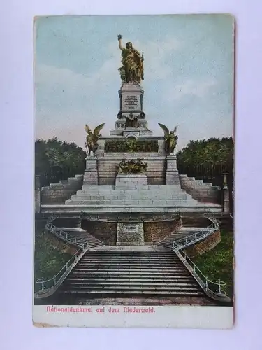 Alte AK Rüdesheim Nationsldenkmal um 1920 [aS611]