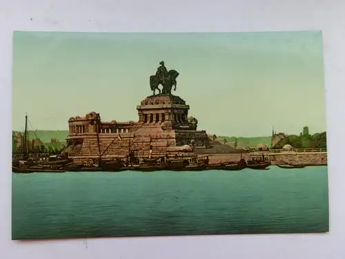 Alte AK Koblenz Deutsches Eck Kaiserdenkmal um 1920 [aS613]