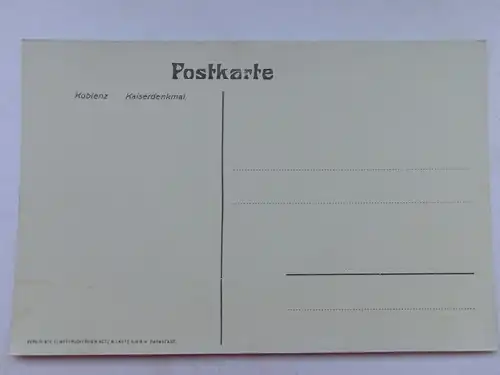 Alte AK Koblenz Deutsches Eck Kaiserdenkmal um 1920 [aS613]