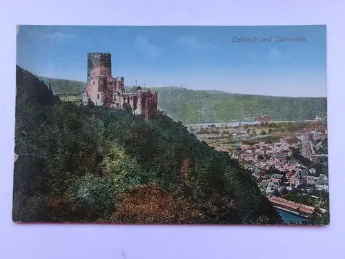 Alte AK Lahneck und Lahnstein 1924 [aS623]