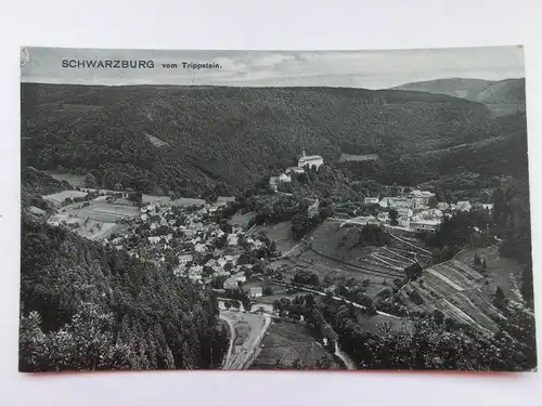 Alte AK Schwarzburg vom Trippstein [aS634]