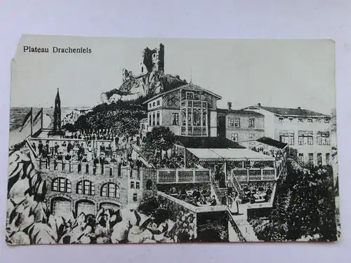 Alte AK Plateau Drachenfels (Ecke fehlt) [aS637]