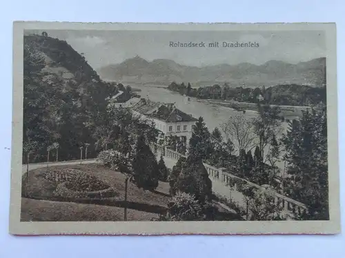 Alte AK Rolandseck mit Drachenfels [aS640]