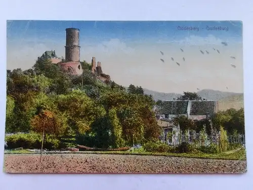 Alte AK Godesberg Godesburg ( m. Bleistiftkritzeleienund Knick) [aS646]