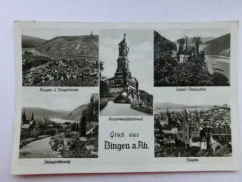 Alte AK Bingen Mehrbildkarte [aS719]