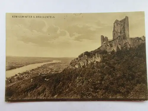 Alte AK Königswinter und Drachenfels [aS731]