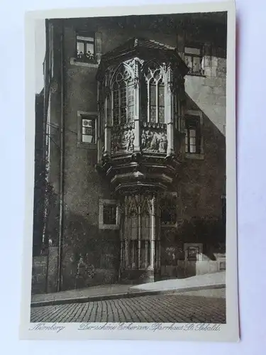 Alte AK Nürnberg Der schöne Erker am Pfarrhaus [aS739]
