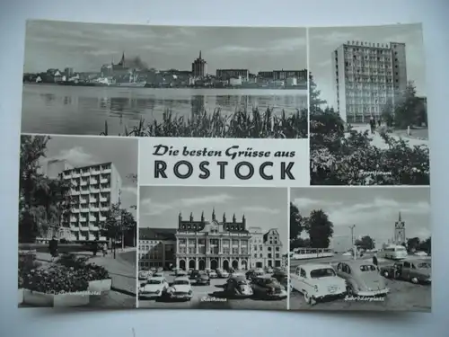 Alte AK Rostock  Mehrbildkarte [D14]