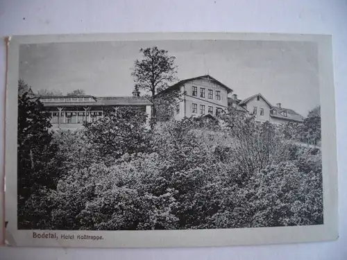 Alte AK Bodetal Hotel Roßtrappe [E1128]