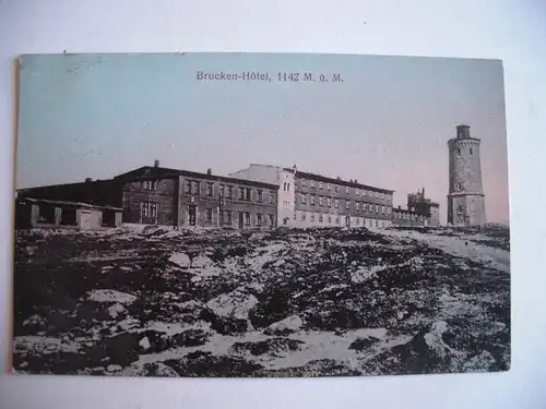 Alte AK Harz Brocken Hotel 1906 [E1132]