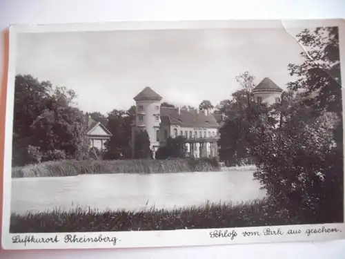 Alte AK Rheinsberg Schloß 1936 (m. Knick) [E1191]