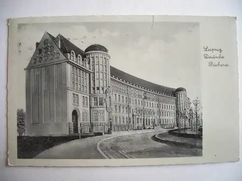 Alte AK Leipzig Deutsche Bücherei Bibliothek 1935 [E1205]