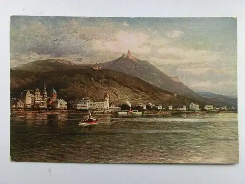 Alte AK Gemäldekarte Königswinter Rhein [aR104]