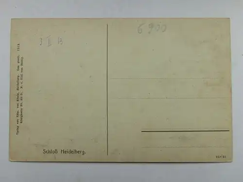 Alte AK Heidelberg Schloß 