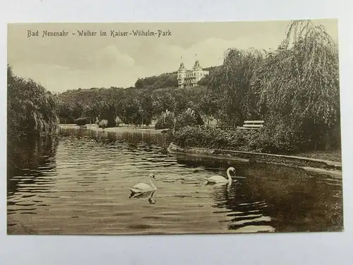 Alte AK Bad Neuenahr Weiher im Kaiser Wilhelm Park [aR645]