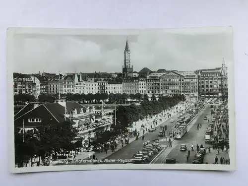 Alte AK Hamburg Jungfernstieg Alster Pavillon [aR682]