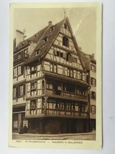 Alte AK Strasbourg Maison a Galeries Straßburg [aS761]