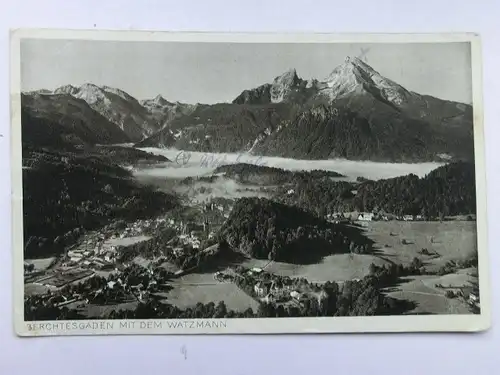 Alte AK Berchtesgaden mit Watzmann [aS763]