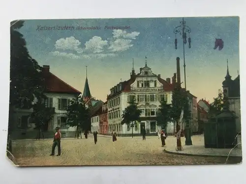 Alte AK Kaiserslautern Fackelrondel 1919 (Ecke fehlt) [aS795]