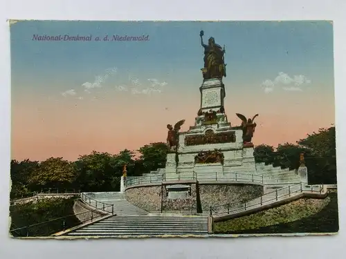 Alte AK Rüdesheim Nationaldenkmal Niederwald [aS799]