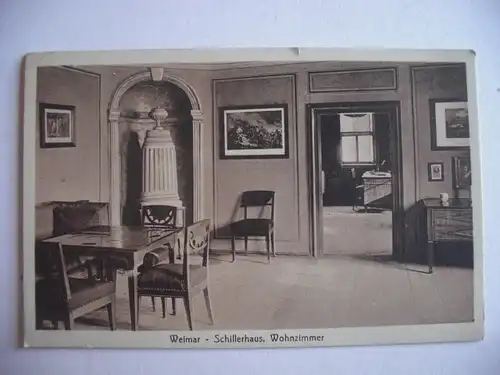 Alte AK Weimar Schillerhaus Wohnzimmer [T682]
