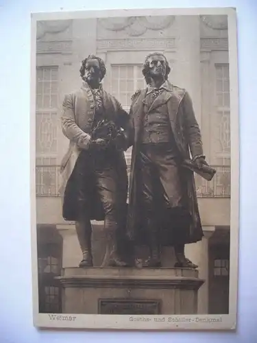 Alte AK Weimar Goethe und Schiller Denkmal [T693]