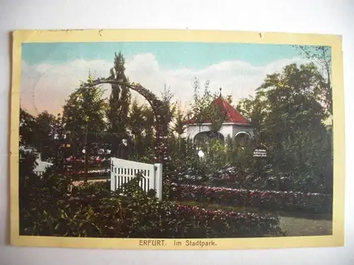 Alte AK Erfurt Stadtpark 1912 [T711]