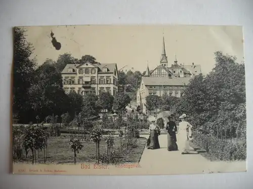 Alte AK Bad Elster Rosengarten 1906 [T715]