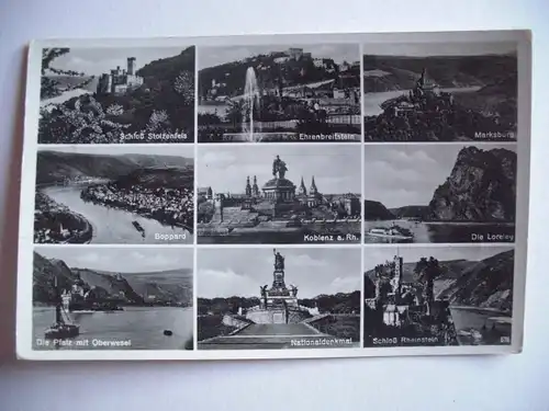 Alte AK Koblenz Boppard Oberwesel Mehrbildkarte [F674]