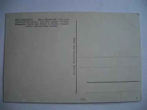 Alte AK Rolandsbogen Siebengebirge Lied Rolandseck [F683]