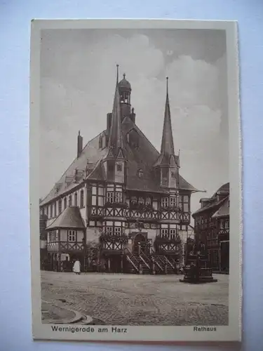 Alte AK Wernigerode Rathaus um 1930 [F561]