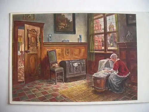 Alte AK Künstlerkarte A. Broch Mutterliebe 1912 [F615]