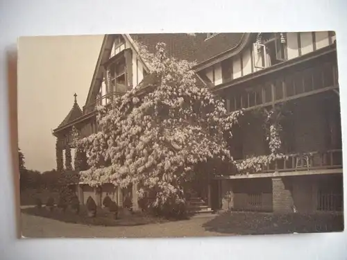 Alte AK Fotokarte Unbekanntes Gebäude Hotel Fassadenbegrünung  [F617]