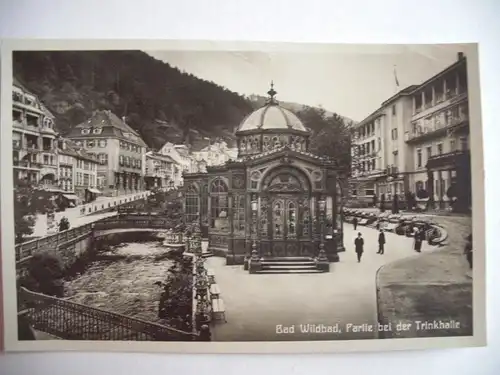 Alte AK Bad Wildbad Trinkhalle um 1930 [F206]