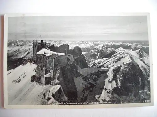 Alte AK Münchnerhaus auf Zugspitze [F268]