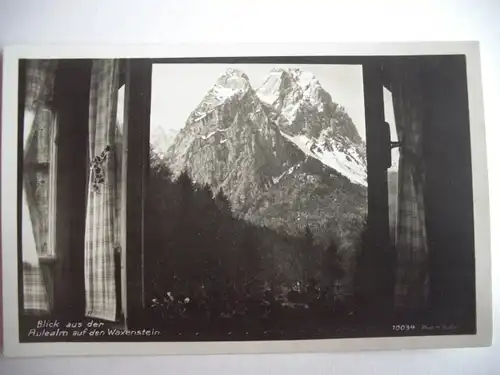 Alte AK Aulealm Blick auf den Waxenstein Garmisch  [F270]