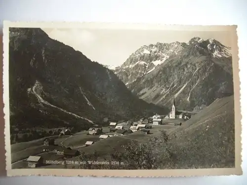 Alte AK Mittelberg Widderstein Allgäu 1935 [F288]