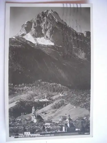 Alte AK Mittenwald mit Wetterstein 1929 [F372]