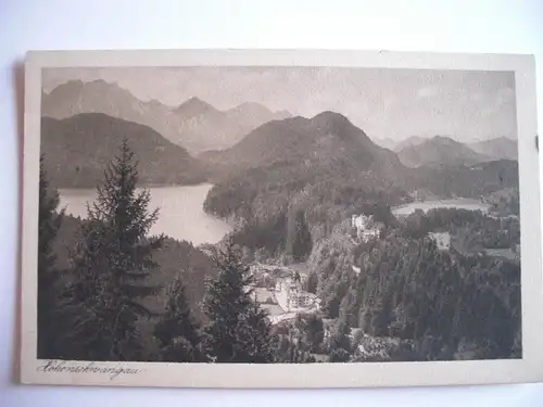 Alte AK Schloß Hohenschwangau Füssen [F373]