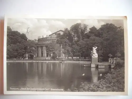 Alte AK Stuttgart Staatstheater adr. an Wilhelm v. Scholz Konstanz [F508]