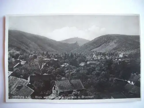 Alte AK Ilsenburg Ilsestein und Brocken 1930 [F555]