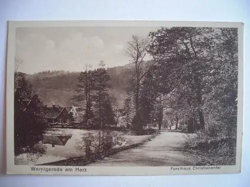 Alte AK Wernigerode Fortshaus Christianental um 1930 [F560]