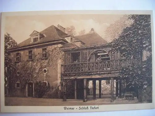 Alte AK Weimar Schloß Tiefurt [F471]