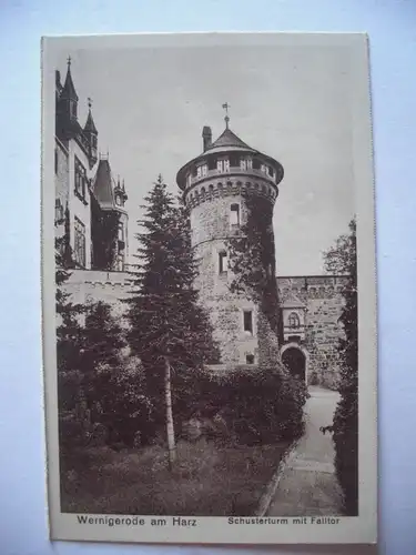 Alte AK Wernigerode Schusterturm Falltor um 1930 [F564]