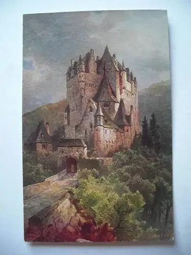 Alte AK Gemäldekarte Burg Eltz um 1925 [F687]