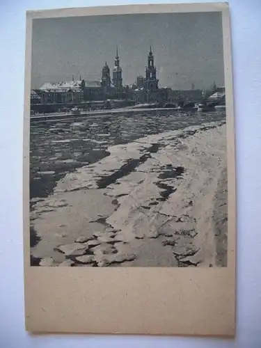 Alte AK Dresden im Winter um 1940 [F705]