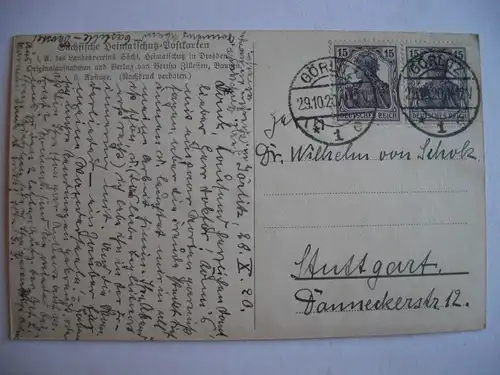 Alte AK Oybin Der Klosterhof adr. Wilhelm v. Scholz 1920 [F706]
