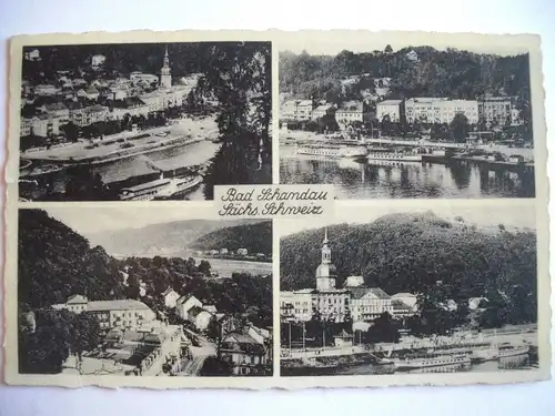 Alte AK Bad Schandau Mehrbildkarte um 1930 [F710]